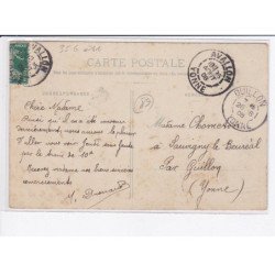 LUCY-sur-CURE: arrivée du train de paris, gare - état