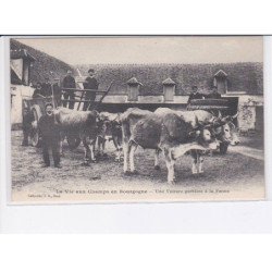 YONNE: la vie dans les champs, une voiture gerbière à la ferme - très bon état