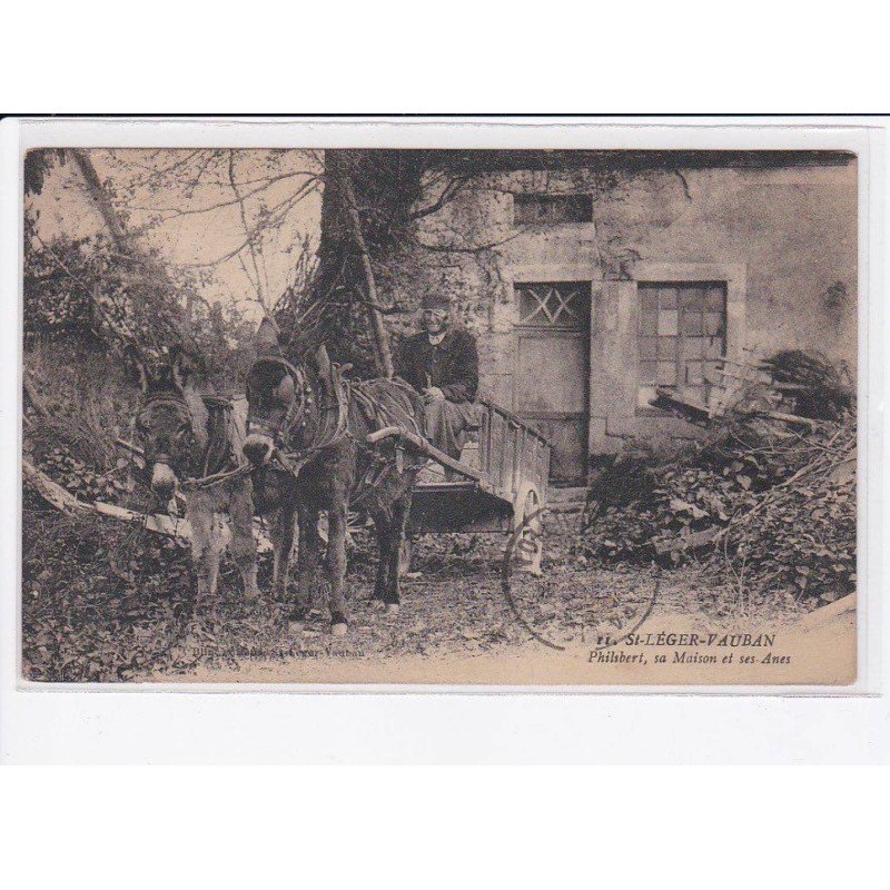 SAINT-LEGER-VAUBAN: philibert, sa maison et ses anes - très bon état