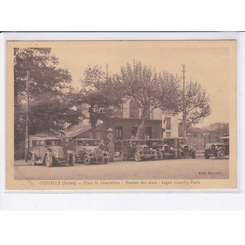 COEUILLY: place G. Courteline, station des taxis, ligne coeuilly-paris - très bon état