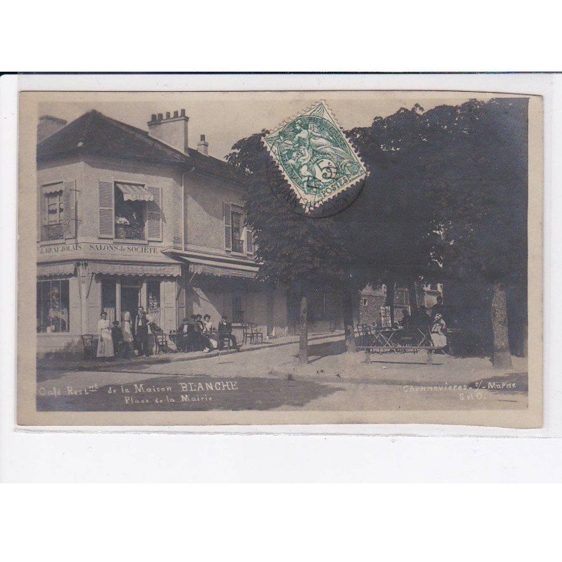 CHENNEVIERE-sur-MARNE: café restaurant de la maison blanche, place de la mairie - très bon état