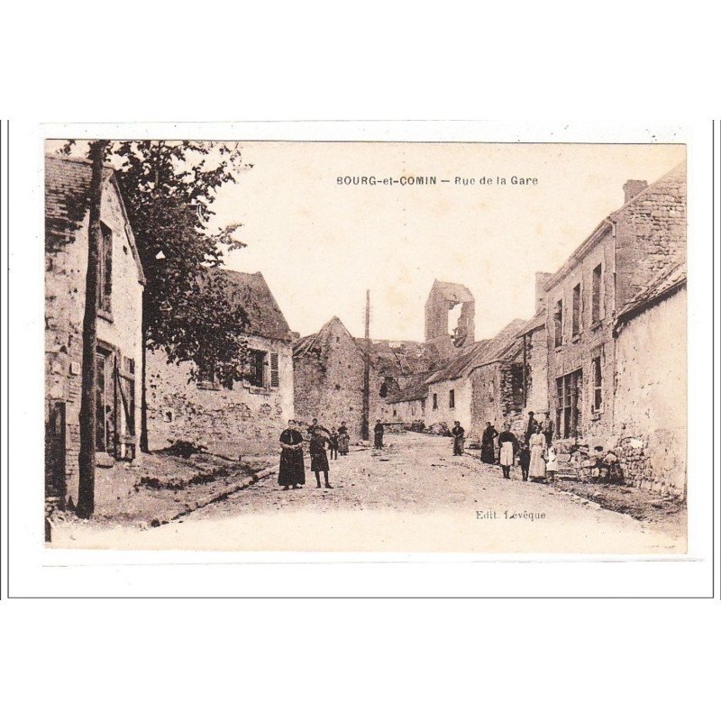 BOURG-et-COMIN : rue de la gare - tres bon etat