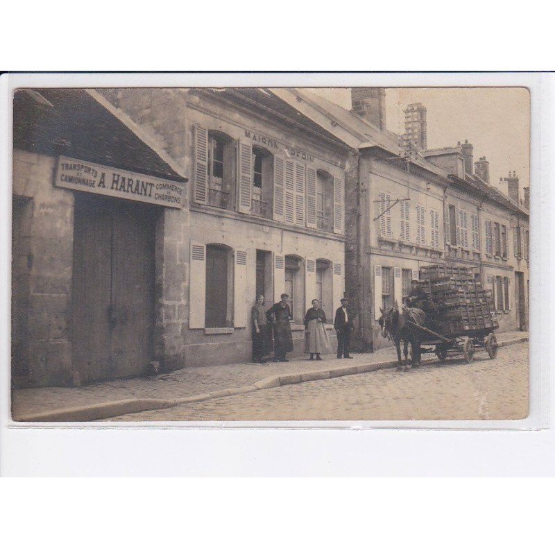 MARIGNY-le-CHATEL: transport et cammionnage A. Harant, commerce de charbons, attelage - très bon état