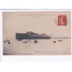 BORDEAUX: lancement du cuirassé vergniaud 1910 après le lancement - très bon état