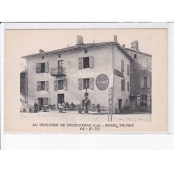 SOUSCEYRAC: au déjeuner, hôtel prunet, café - très bon état