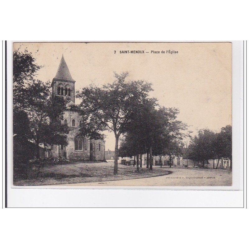 FRANCE : SAINT-MENOUX : place de l'eglise - tres bon etat
