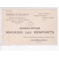 MONT-SAINT-MICHEL: magasin des rempats, auvray-pitois, souvenirs en tous genres - très bon état