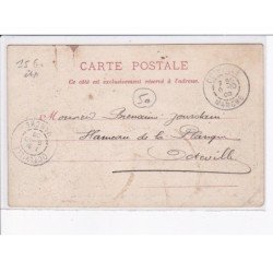 SAINT-PIERRE-EGLISE: la place de la mairie le jour de la révision - état