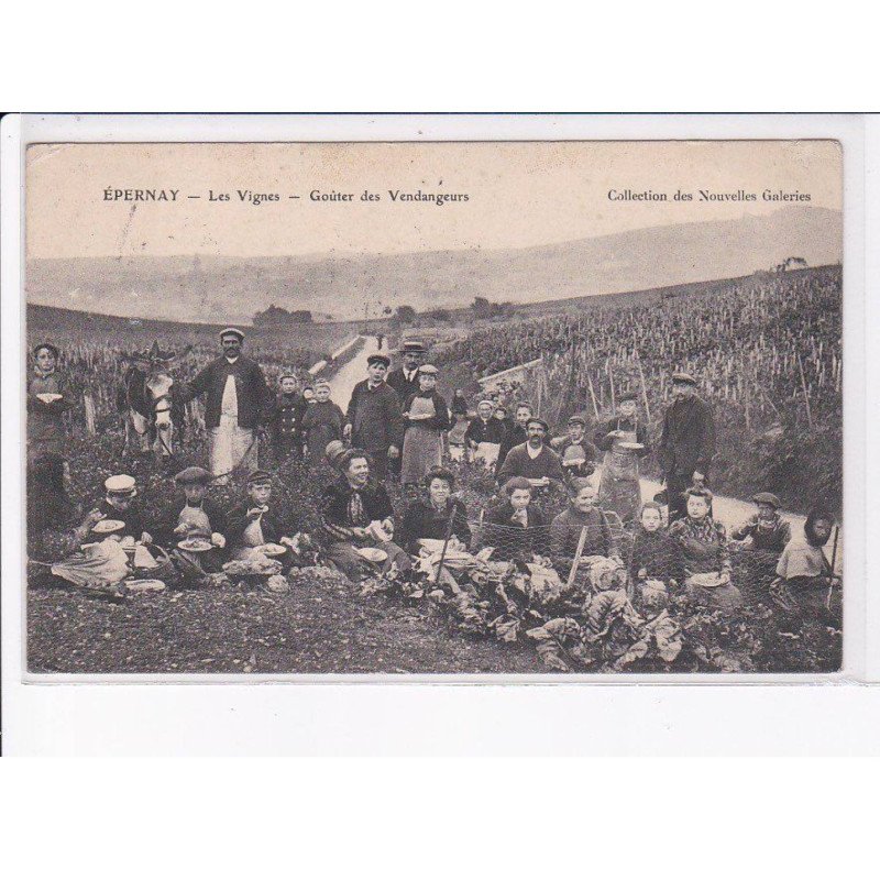 EPERNAY: les vignes, goûter des vendangeurs - état