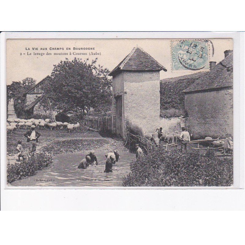 COURSAN: le lavage des moutons, la vie aux champs en bourgogne - très bon état