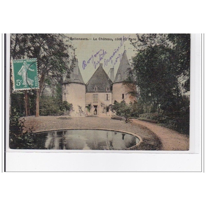 FRANCE : BELLENAVES : le chateau, cote du parc - tres bon etat