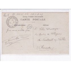 ANGERS: monôme des gad' zarts 1909, le départ, arts et métiers - très bon état