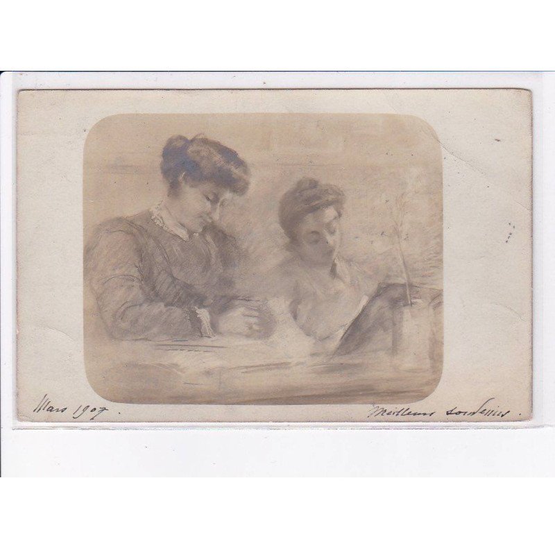 DESSIN, autographe de Caroline Feuillas-Creusy - très bon état