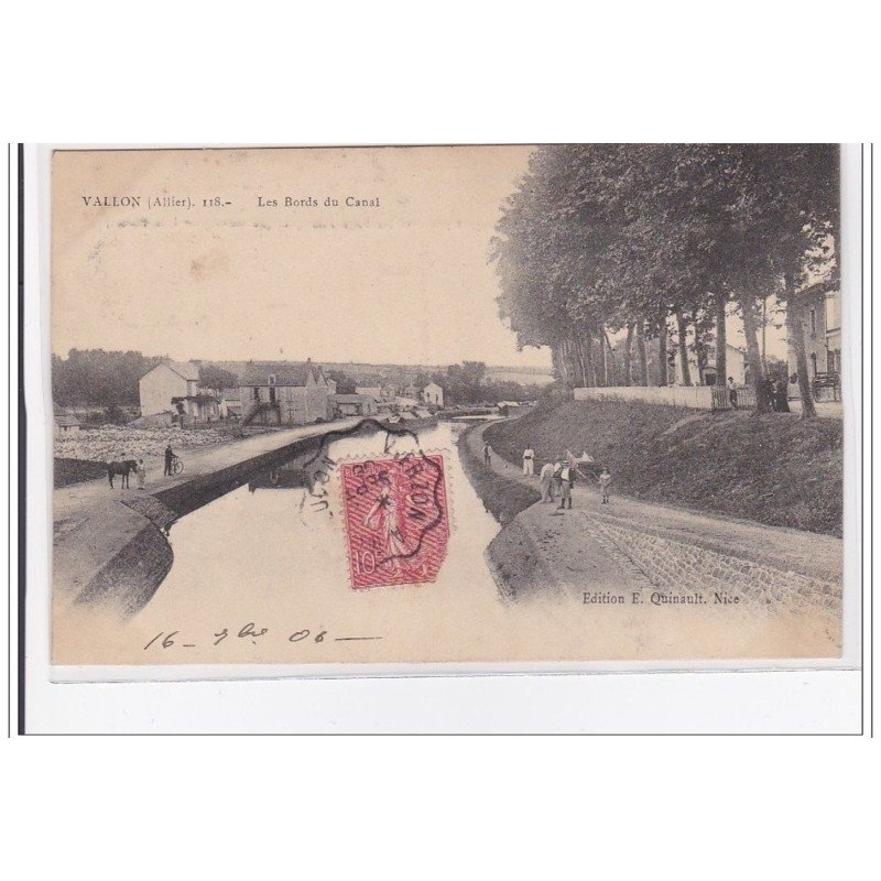 FRANCE : VALLON : les bords du canal - tres bon etat