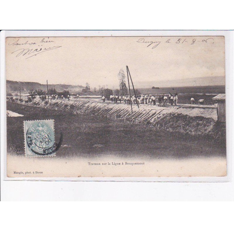 BOUQUEMONT: travaux sur la ligne, chemin de fer - très bon état
