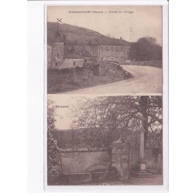 MENAUCOURT: entrée du village - très bon état