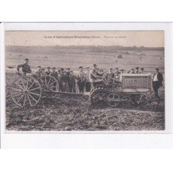 MENIL LA HORGNE: école d'agriculture descomtes, tracteur au travail - très bon état