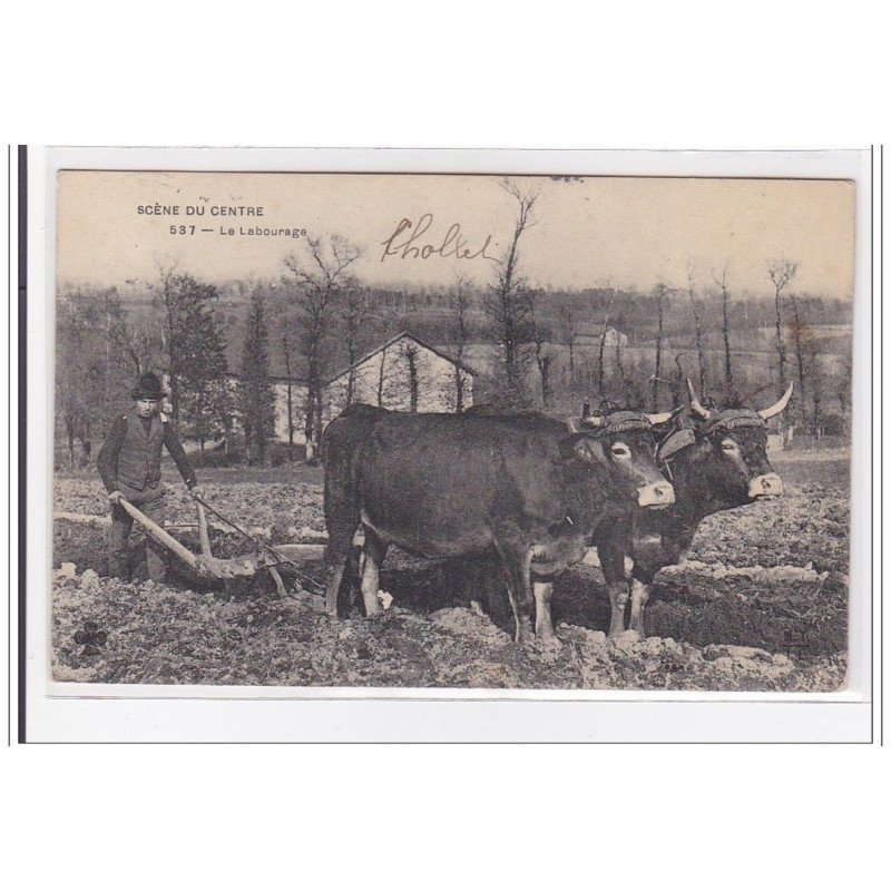 FRANCE : CHATELET : scene du centre, le labourage - tres bon etat