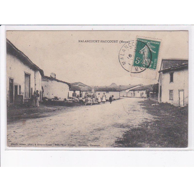MALANCOURT-HAUCOURT: scène de village - très bon état