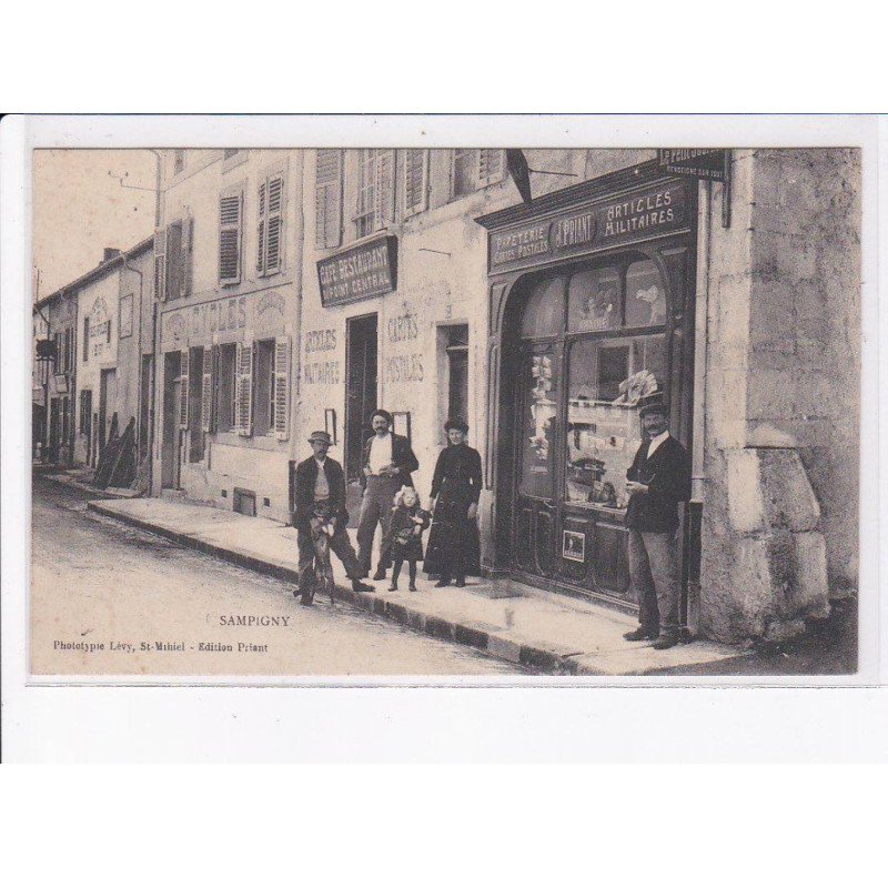 SAMPIGNY: articles militaires J. Priant, éditeur de cartes postales priant - très bon état