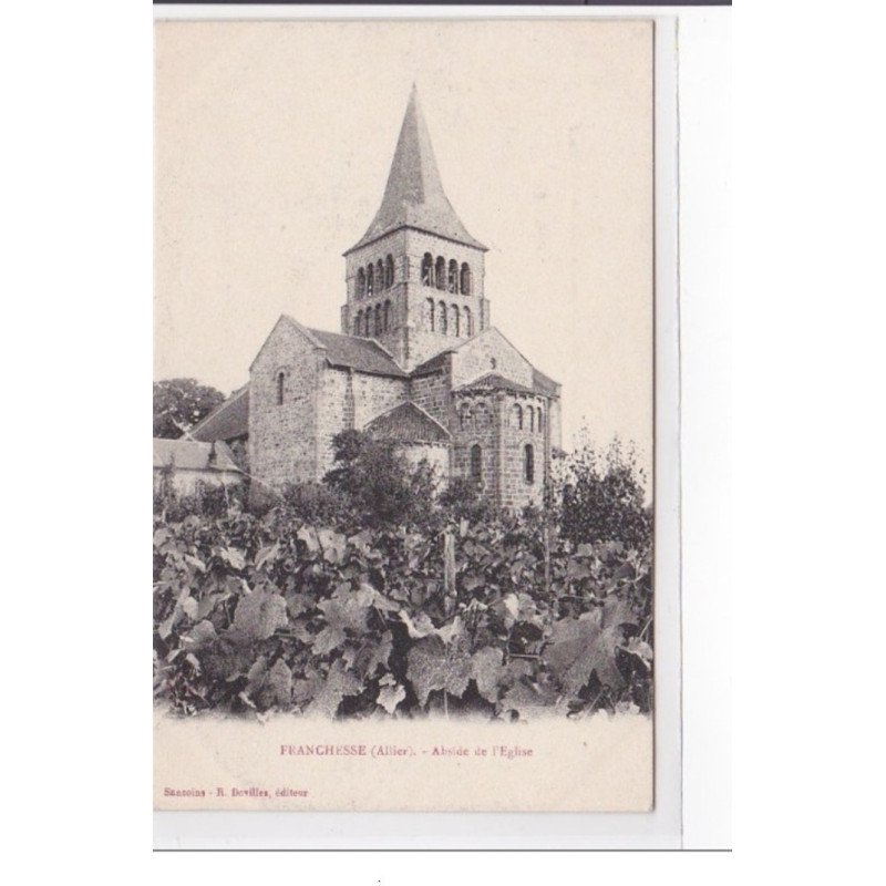 FRANCE : FRANCHESSE : abside de l'eglise - tres bon etat