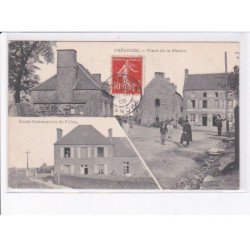 CREANCES: place de la mairie, école communale de filles - très bon état