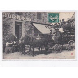 CAROLLES: départ du courrier, hôtel benit, attelage - très bon état