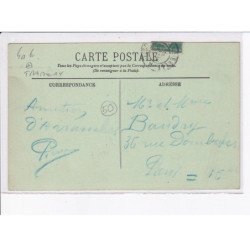 AVRANCHES: l'avenue de la gare et l'hôtel bonneau, tramway - très bon état