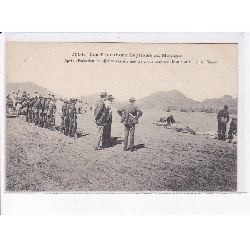 MEXIQUE: exécutions capitales après l'exécution un officier s'assure condamnés sont bien morts - très bon état