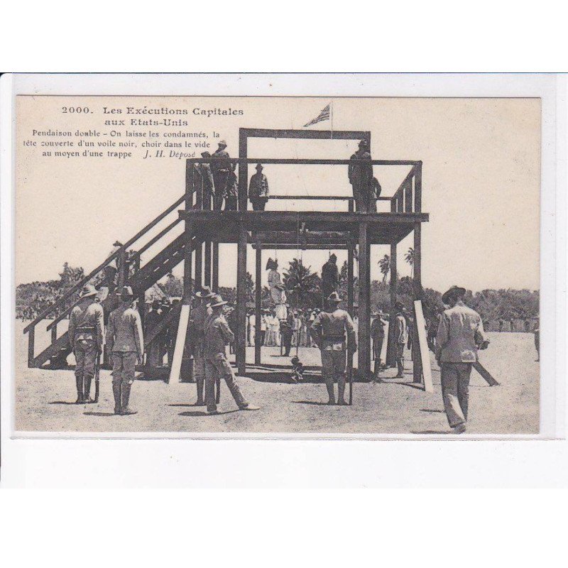 ETATS-UNIS: exécutions capitales, pendaison double - très bon état