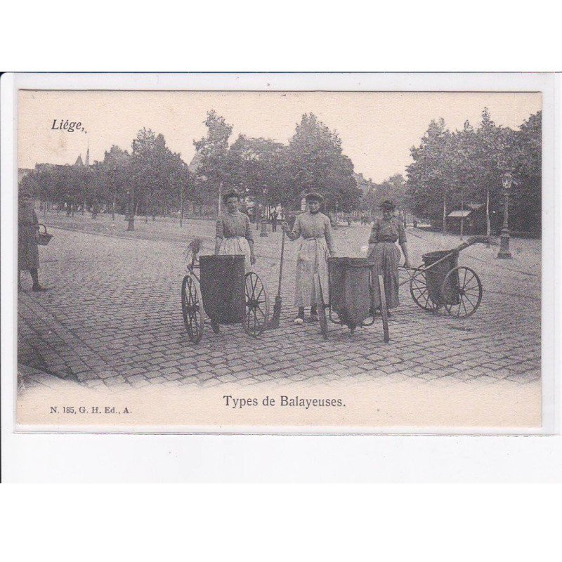 BELGIQUE: LIEGE: types de balayeuses - très bon état