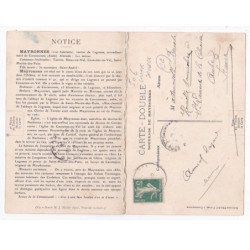 MAYRONNES: vue générale, avenue de l'église, carte double - très bon état