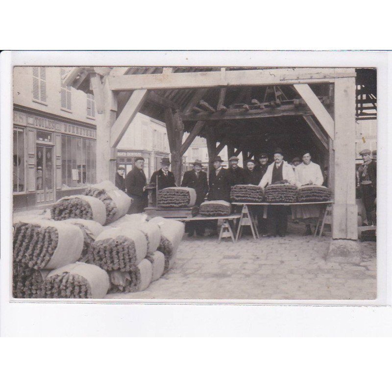 FRANCE: carte photo, à localiser, marché - très bon état
