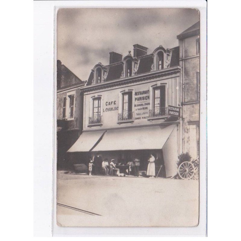 FRANCE: carte photo, à localiser, café L. Charliac, restaurant parisien - très bon état