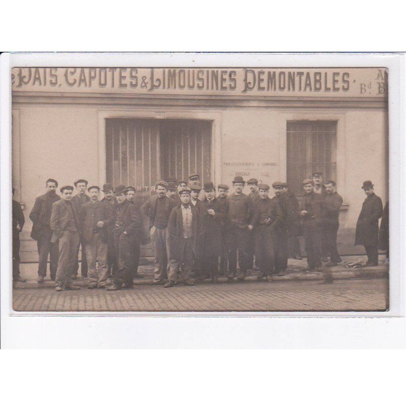 FRANCE: carte photo, à localiser, automobile, capotes et limousines démontables - très bon état