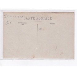 FRANCE: carte photo, à localiser, ouvriers - très bon état