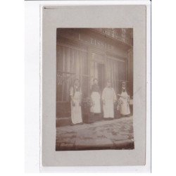 FRANCE: carte photo, à localiser, boucherie L. Tissier - très bon état