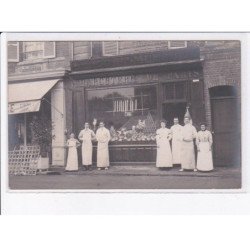 FRANCE: carte photo, à localiser, le court-menault, charcuterie de paris - très bon état