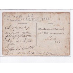 FRANCE: carte photo, à localiser, attelage, boucherie - très bon état