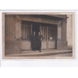 FRANCE: carte photo, à localiser, boucherie charcuterie - très bon état