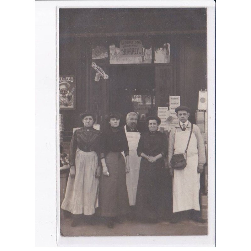 FRANCE: carte photo, à localiser, épicerie, legumes secs, barrey - très bon état