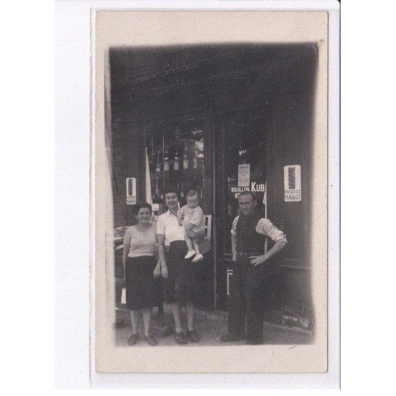 FRANCE: carte photo, à localiser, bouillon kub, potage maggi - très bon état