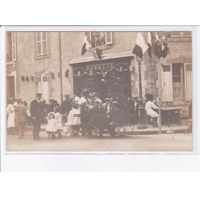 FRANCE: carte photo, à localiser, buvette, épicerie, mercerie - très bon état