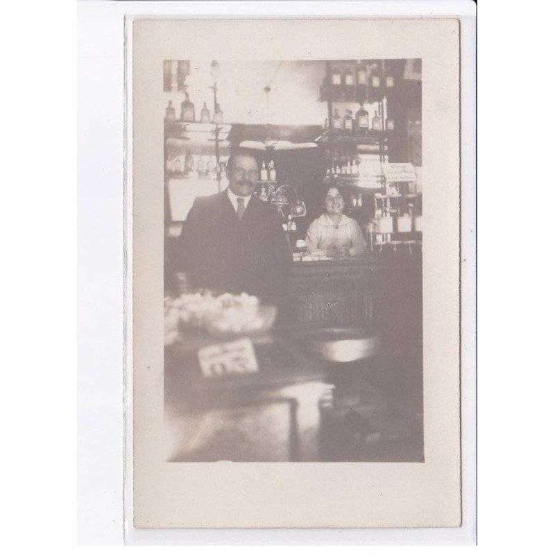 FRANCE: carte photo, à localiser, intérieur de bar, café - très bon état