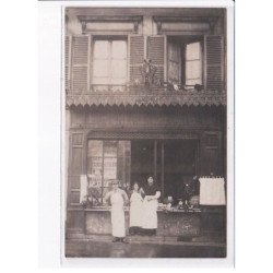 FRANCE: carte photo, à localiser, boucherie chevaline Bion (?) - très bon état