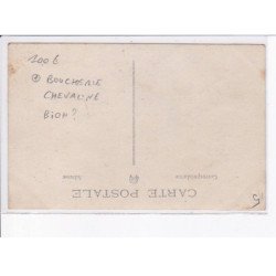 FRANCE: carte photo, à localiser, boucherie chevaline Bion (?) - très bon état