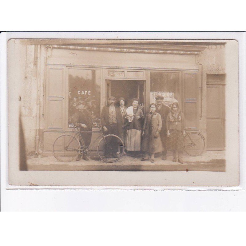 FRANCE: carte photo, à localiser, café, vélos - état