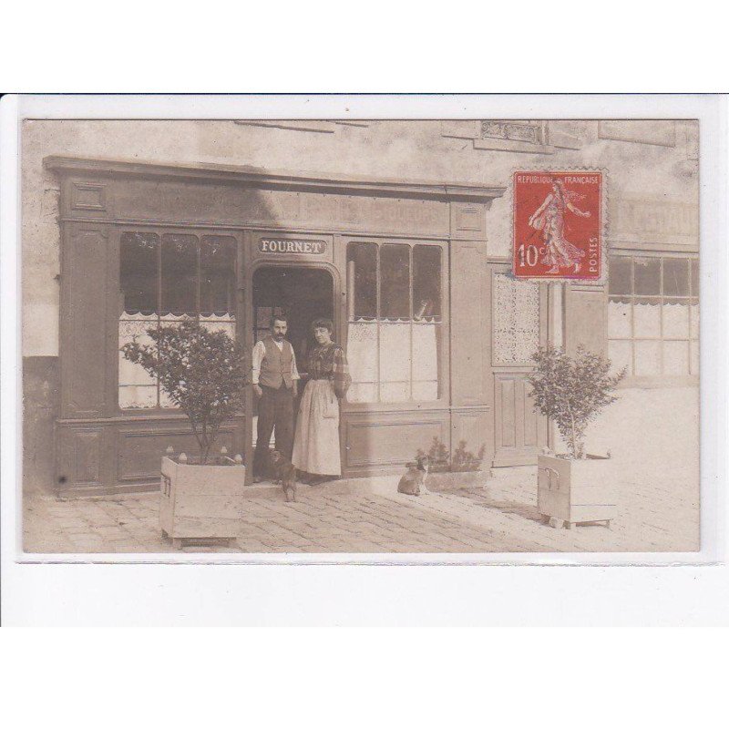 FRANCE: carte photo, à localiser, Fournet, banlieue parisienne, café - très bon état