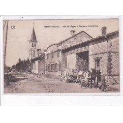 VIRGINY: rue de l'église, maison chappa, attelage - très bon état