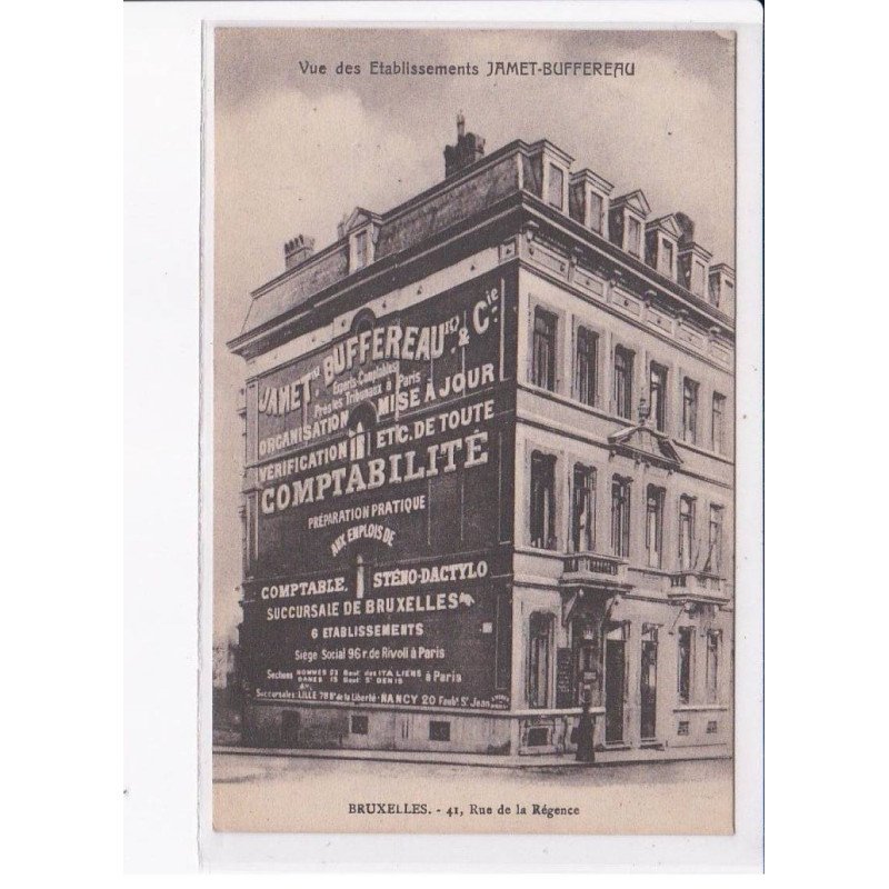 BELGIQUE: BRUXELLE: vue des établissements Jamet-Buffereau - très bon état